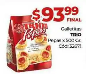 Diarco Galletitas Trio Pepas x500 gr oferta