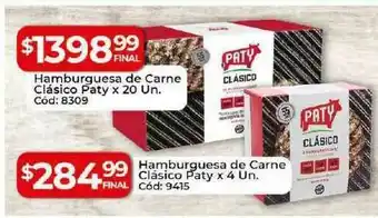 Diarco Hamburguesa De Carne Clásico Paty X 20 Un Hamburguesa De Carne Clásico Paty X 4 Un oferta