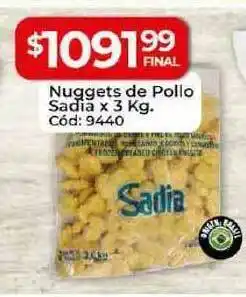 Diarco Nuggets De Pollo Sadia x3 kg oferta