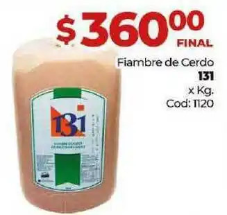 Diarco Fiambre De Cerdo 131 xkg oferta