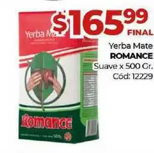Diarco Yerba Mate Romance Suave x500 gr oferta