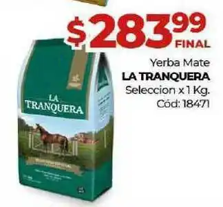 Diarco Yerba Mate La Tranquera Seleccion x1 kg oferta