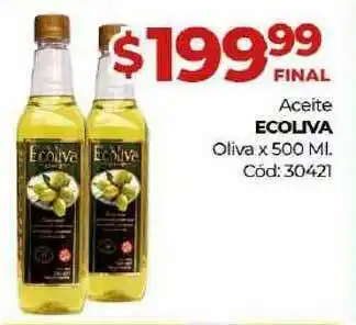 Diarco Aceite Ecoliva Oliva x500 ml oferta
