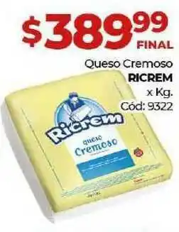 Diarco Queso Cremoso Ricrem xkg oferta
