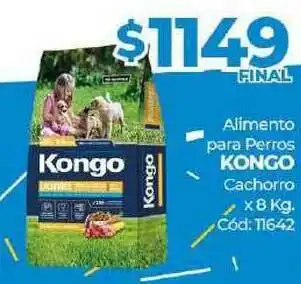 Diarco Alimento Para Perros Kongo Cachorro x8 kg oferta