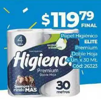 Diarco Papel Higiénico Elite Premium Doble Hoja oferta