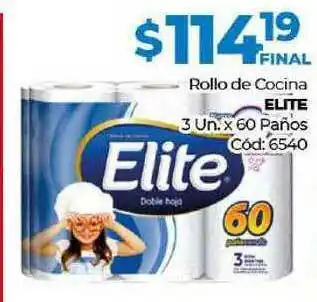 Diarco Rollo De Cocina Elite 3 un x 60 paños oferta
