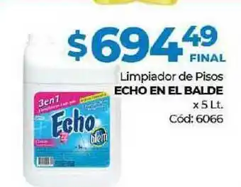 Diarco Limpiador De Pisos Echo En El Balde x5 lt oferta