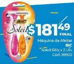 Diarco Máquina De Afeitar Bic Soleil R&v x2 un oferta