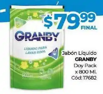 Diarco Jabón Liquido Granby Doy Pack x800 ml oferta