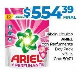 Diarco Jabón Liquido Ariel Con Perfumante Doy Pack x3 lt oferta
