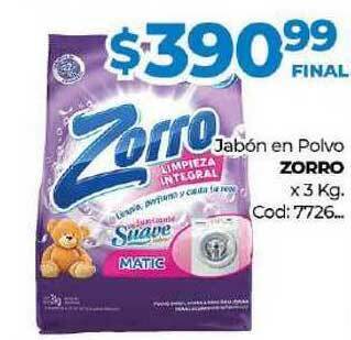 Diarco Jabón En Polvo Zorro x3 kg oferta
