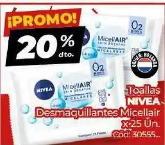 Diarco Toallas Nivea Desmaquillantes Micellair x25 un oferta