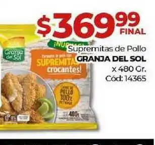 Diarco Supremitas De Pollo Granja Del Sol x480 gr oferta