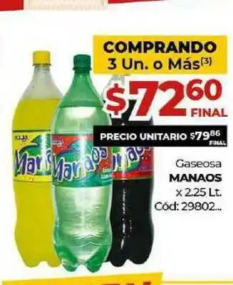 Diarco Gaseosa Manaos x2.25 lt oferta