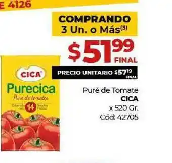 Diarco Puré De Tomate Cica x520 gr oferta