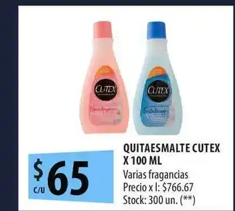 Punto Mayorista Quitaesmalte Cutex x 100ml oferta