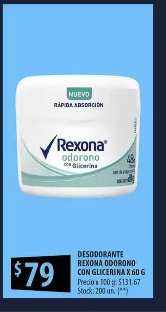 Punto Mayorista Rexona Desodorante Odorono Con Glicerina x 60g oferta