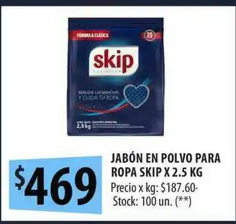 Punto Mayorista Skip Jabón En Polvo Para Ropa x 2.5kg oferta