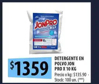 Punto Mayorista Detergente En Polvo Jon Pro x 10kg oferta