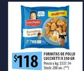 Punto Mayorista Formitas De Pollo Lucchetti x 350gr oferta