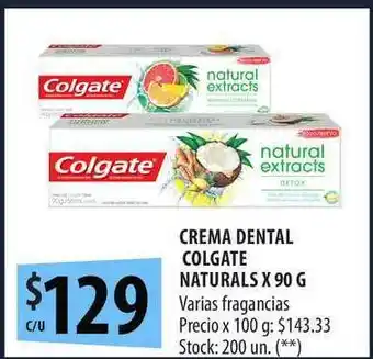 Punto Mayorista Colgate Crema Dental Naturals x 90g oferta