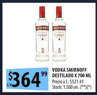Punto Mayorista Vodka Smirnoff Destilado x 700ml oferta