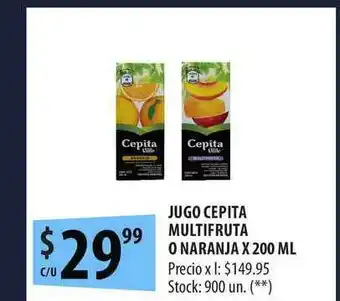 Punto Mayorista Jugo Cepita Multifruta O Naranja x 200ml oferta