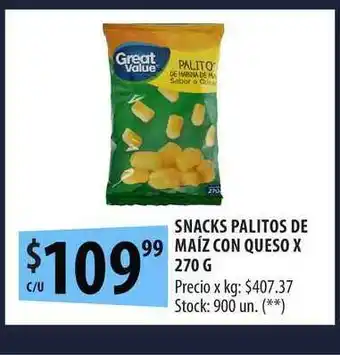 Punto Mayorista Snacks Palitos De Maíz Con Queso x 270g oferta