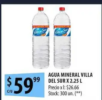 Punto Mayorista Agua Mineral Villa Del Sur x 2.25L oferta