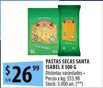 Punto Mayorista Pasta Secas Santa Isable X 500g oferta