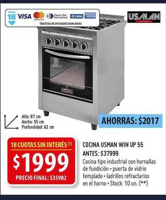 Punto Mayorista Cocina Usman Win Up 55 oferta