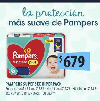 Punto Mayorista Pampers Supersec Hiperpack oferta