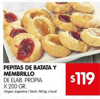 Disco Pepitas De Batata Y Membrillo De Elab. Propia x 200gr oferta