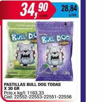 Maxiconsumo Pastillas bull dog todas oferta