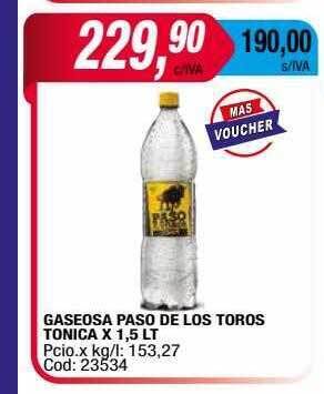 Maxiconsumo Gaseosa paso de los toros tonica oferta