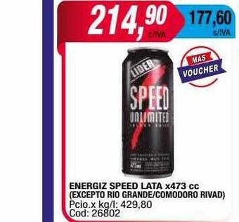 Maxiconsumo Energiz speed lata oferta