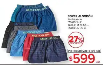 Carrefour Boxer algodón liso rayado oferta
