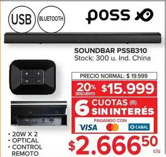 Carrefour Soundbar pssb310 poss oferta