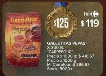 Carrefour Galletitas pepas oferta