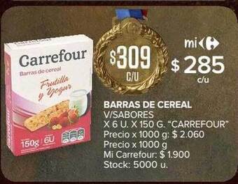 Carrefour Barras de cereal oferta
