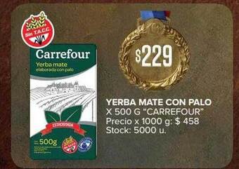 Carrefour Yerba mate con palo oferta