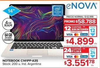 Carrefour Notebook c141pp-a3s enova oferta
