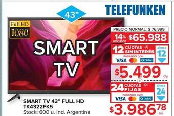 Carrefour Smart tv 43 oferta