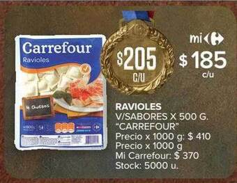 Carrefour Ravioles v sabores oferta
