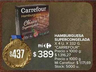 Carrefour Hamburguesa supercongelada oferta