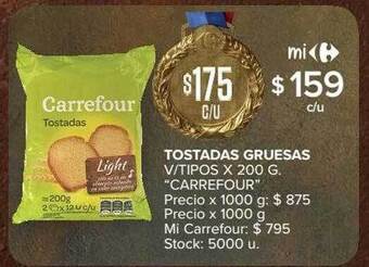 Carrefour Tostadas gruesas oferta