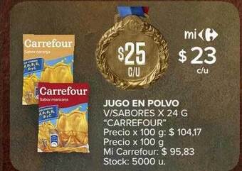 Carrefour Jugo en polvo v sabores oferta