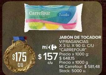 Carrefour Jabón de tocador oferta