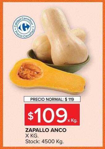 Carrefour Zapallo anco² oferta